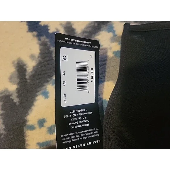 Bali Bra Womens 42C Black Underwired One Smooth U DF3439 - Picture 3 of 4